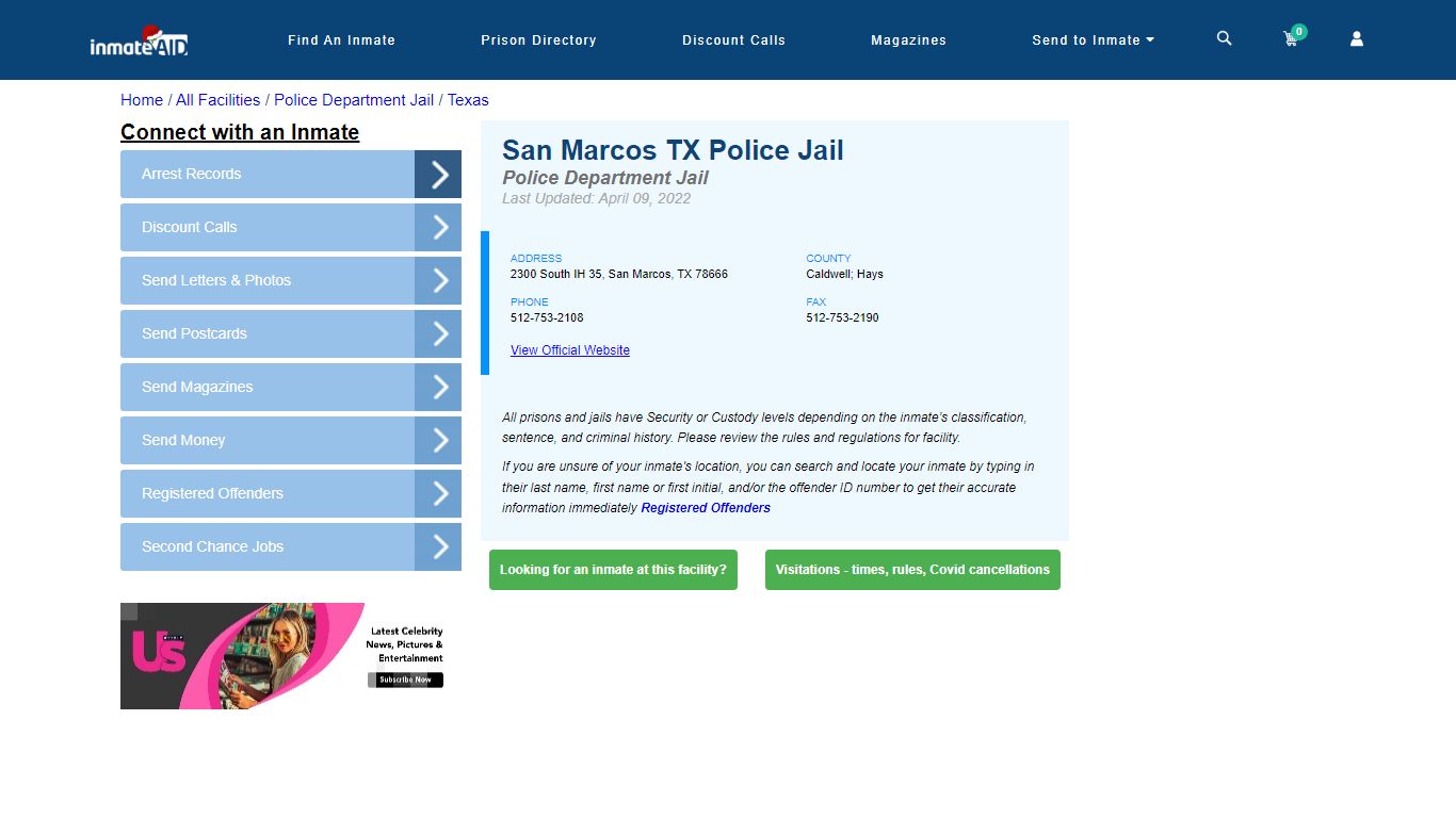San Marcos TX Police Jail & Inmate Search - San Marcos, TX
