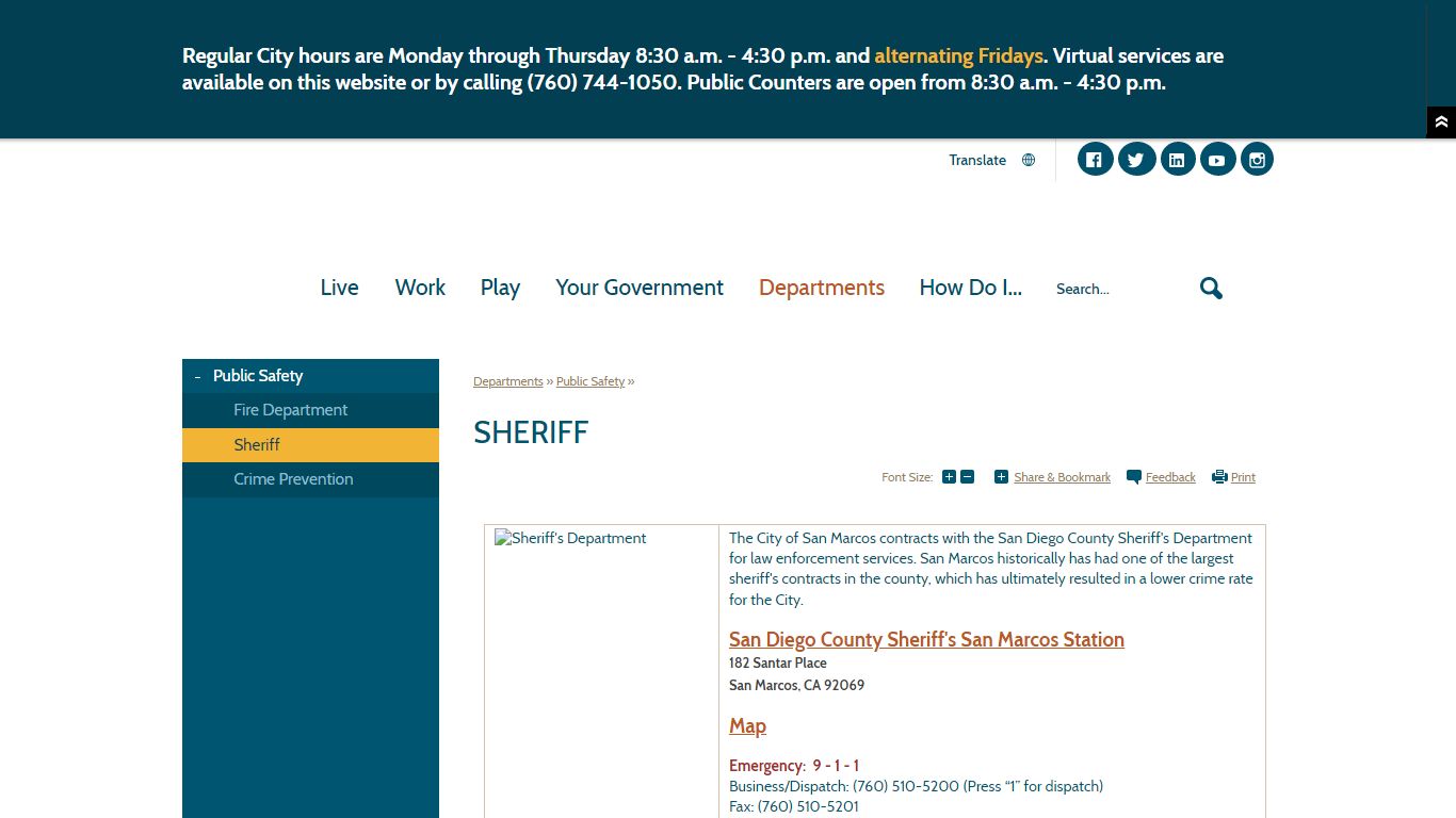 Sheriff | San Marcos, CA